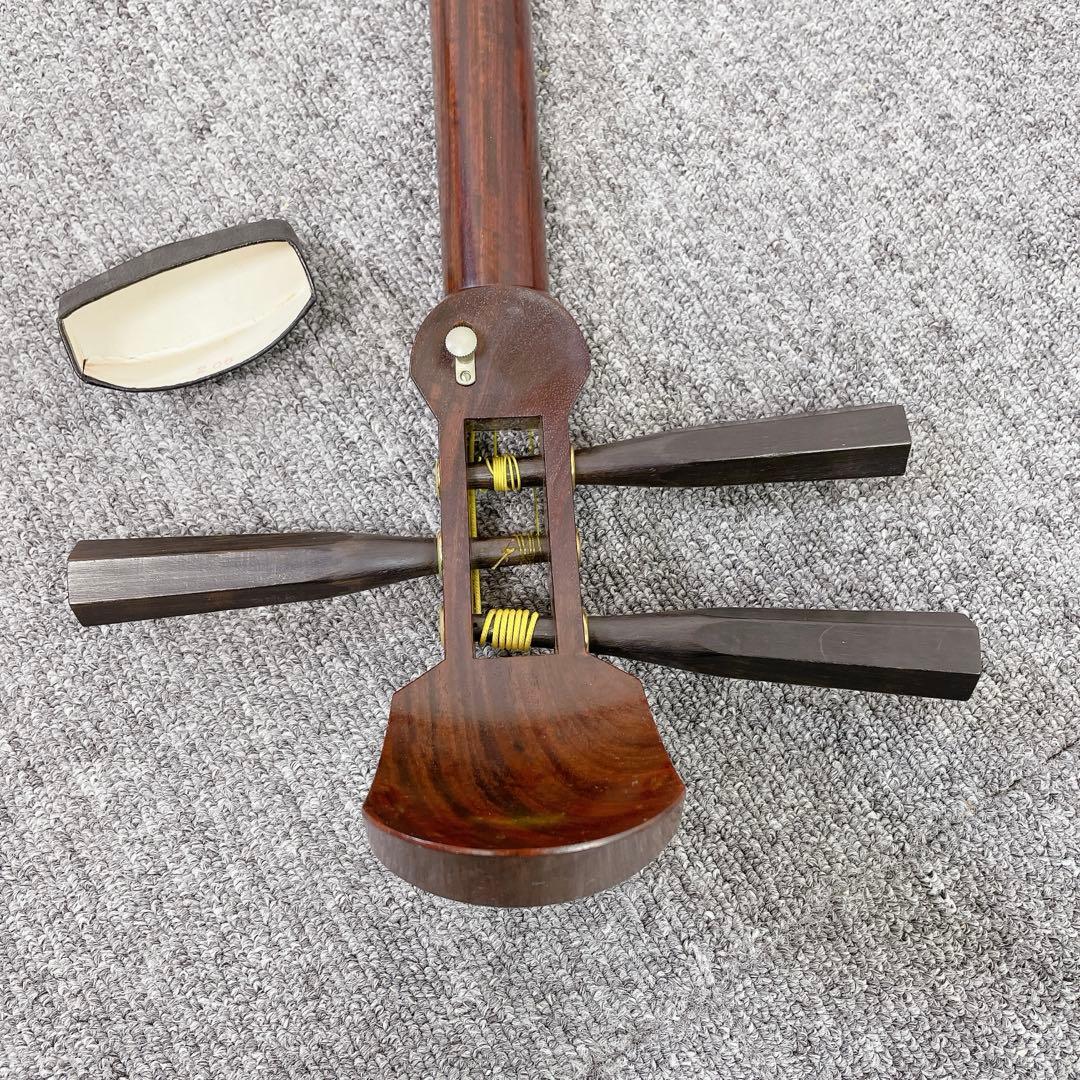 三味線 紅木 中棹 綾杉彫り 東さわり 一本溝 和楽器