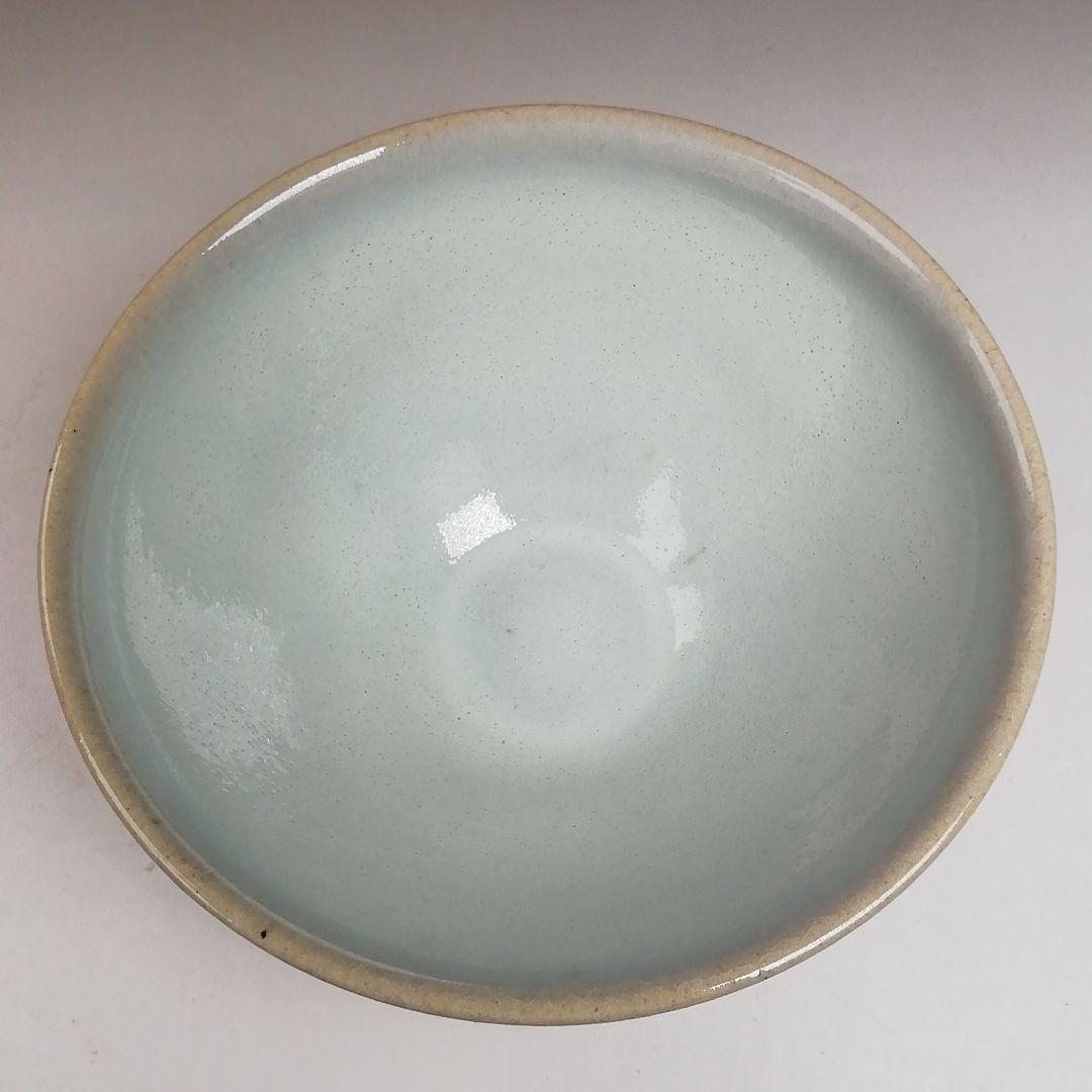 Ｗ１６１　茶碗　『白天目　茶碗』『古狭間窯　加藤菁山 作』『仕覆付』共箱　茶道具