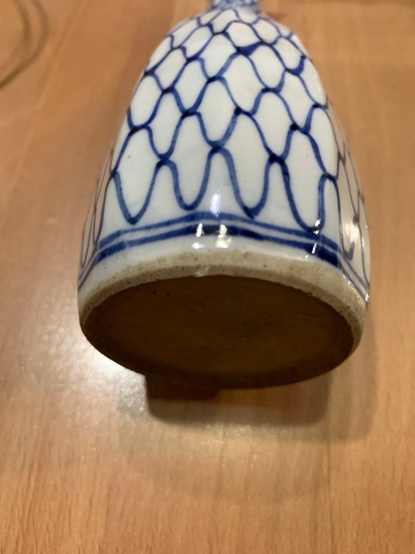 希少　初代　尾形周平　作　面取網目文徳利
