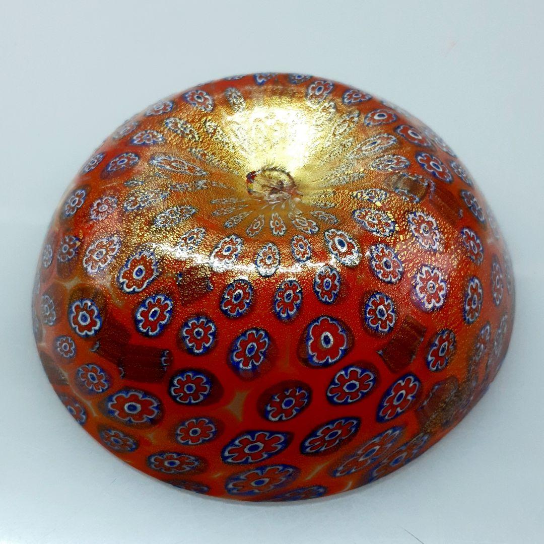 MURANO ムラノ 金彩 レッド ミルフィオリ お碗 皿