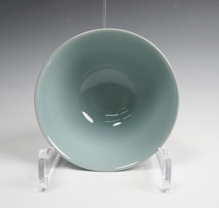 諏訪蘇山 青磁茶碗 共箱 茶道具