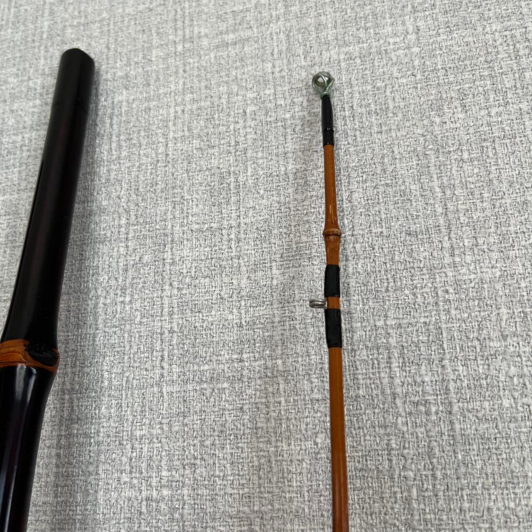 東光作　３本半継ぎ竹竿　石鯛竿