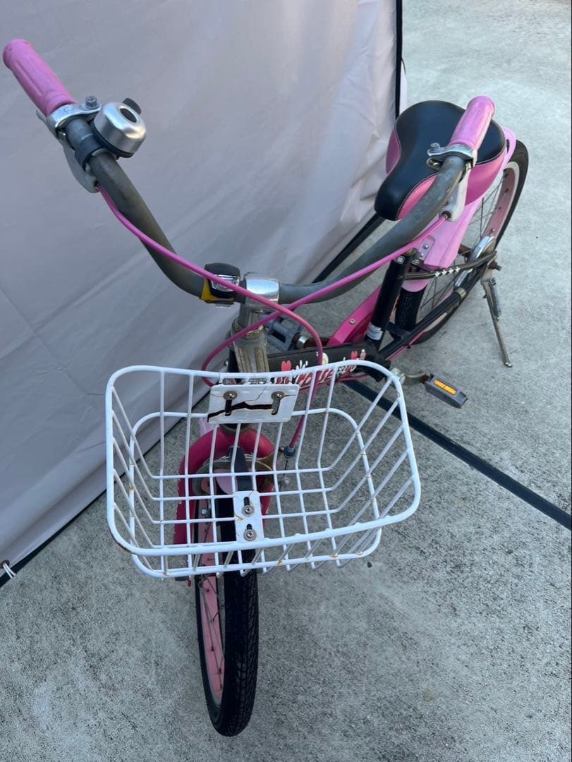 女の子自転車　16インチ　raise 子供用自転車 黒とピンク