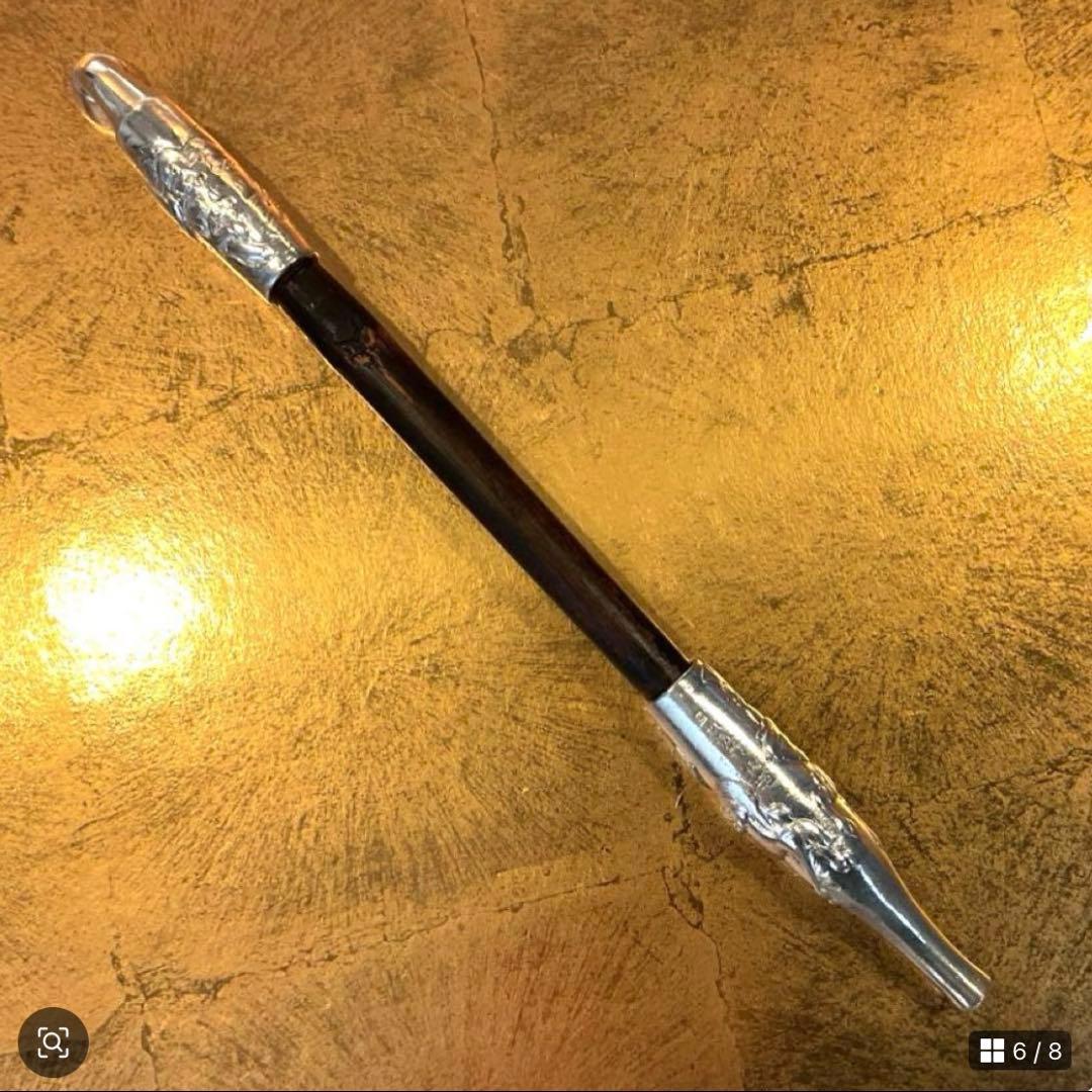平家物語　武者図　松流軒政輝　銀刻印　煙管　キセル