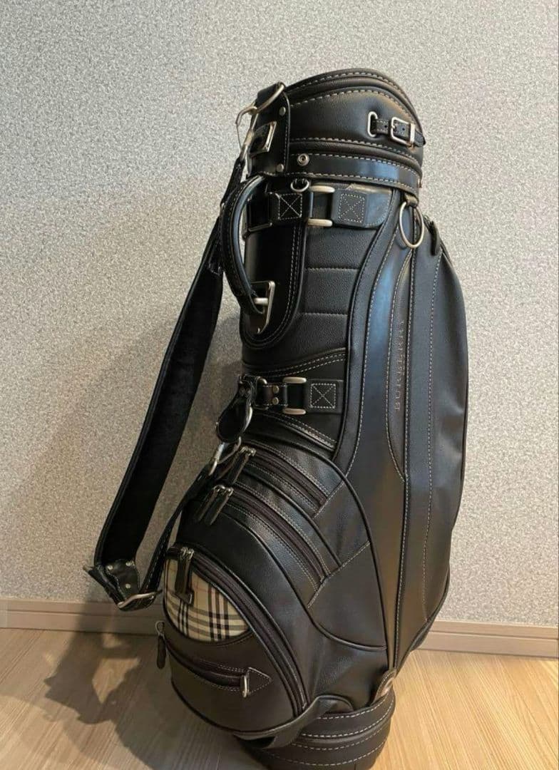 hikaru kotaniBURBERRY ブラックレザー キャディバッグ