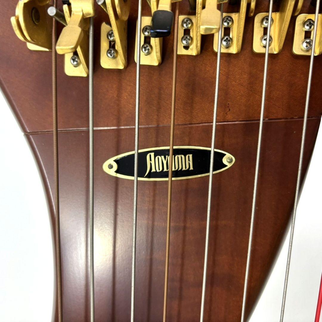 青山 AOYAMA 美品 ダークブラウン 34弦ハープ 新品27弦替え 楽譜付き