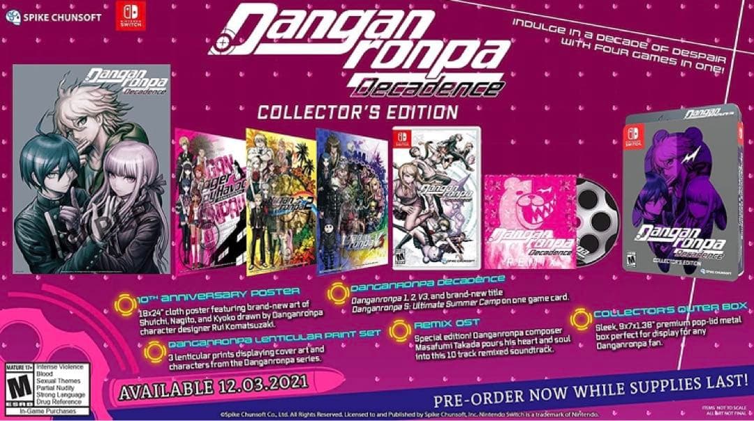 ダンガンロンパ 北米版 デカダンス 付属品全てあり