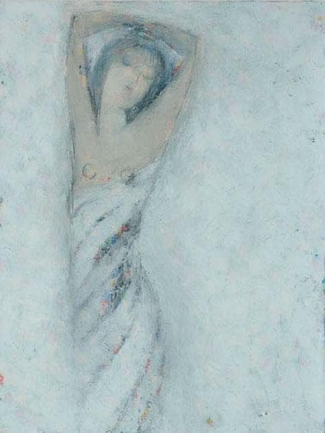 油絵 菅家令子 絵 絵画 インテリア 額付(黒) F6-080912 人物 女性