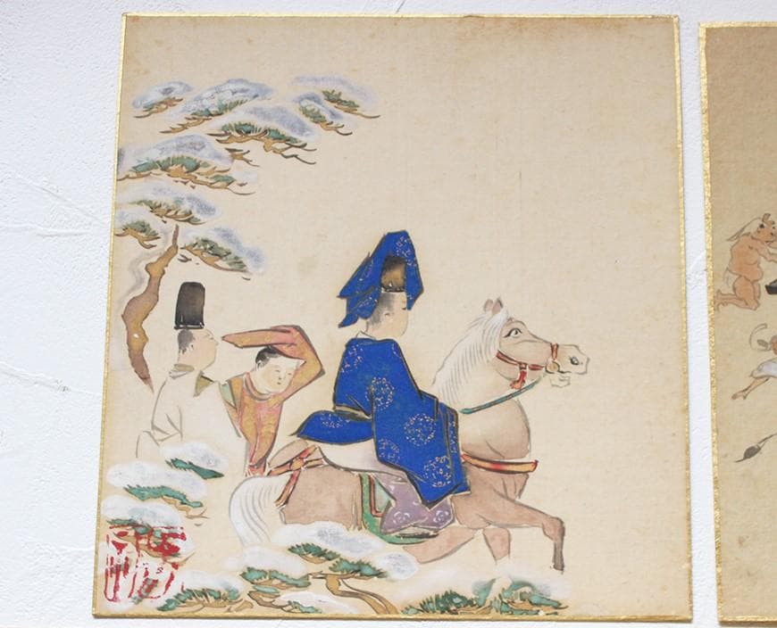 【真筆】◆『 尾形光琳 絹本 人物 五枚 』◆検）尾形乾山 俵屋宗達 本阿弥光悦