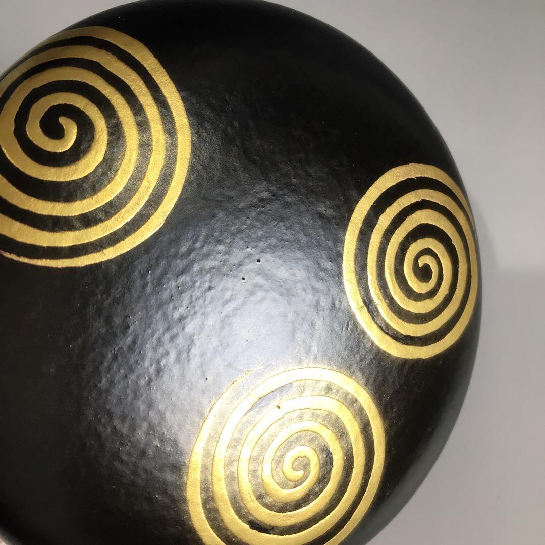 Ｐ４１８　棗　『中林香雪作』『淡々斎好』『渦蒔絵』『中棗』　共箱　茶道具