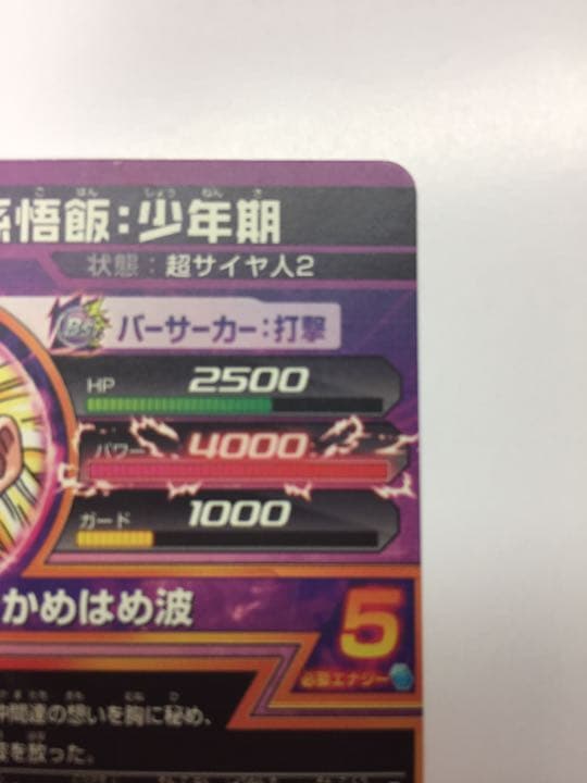 ドラゴンボールヒーローズ 孫悟飯 少年期 H2-16