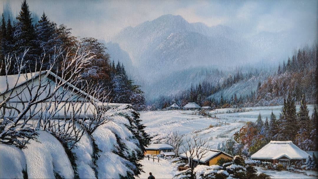人見友紀　伝説の逃亡画家　油彩画　油絵　10号
