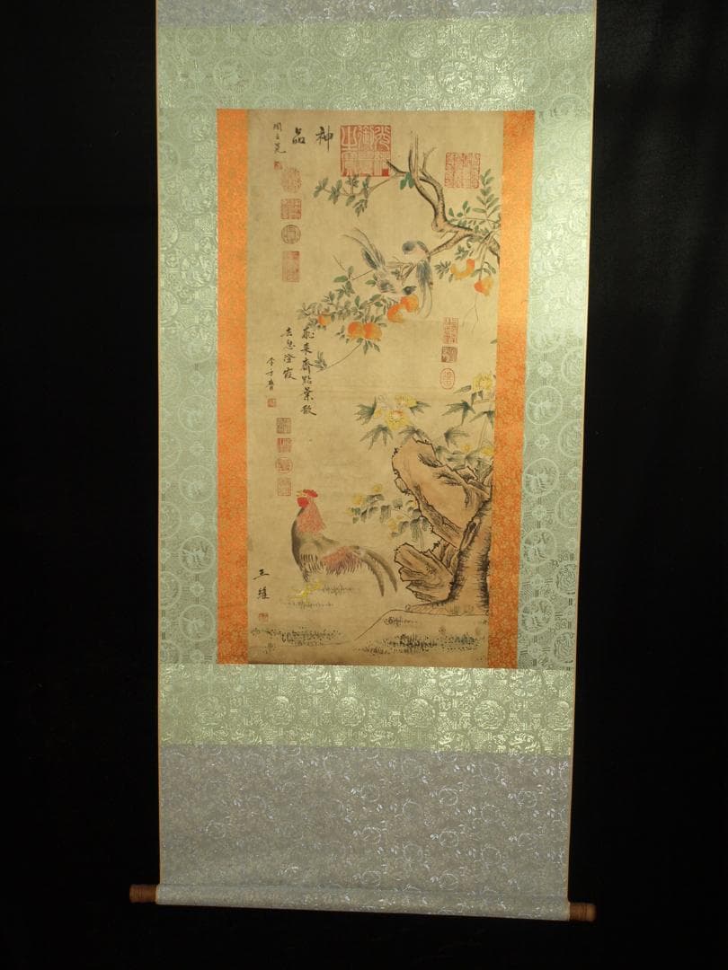 中国掛け軸「李方膺作　山水図　紙本」肉筆保証　中国画家 BD208A13-3
