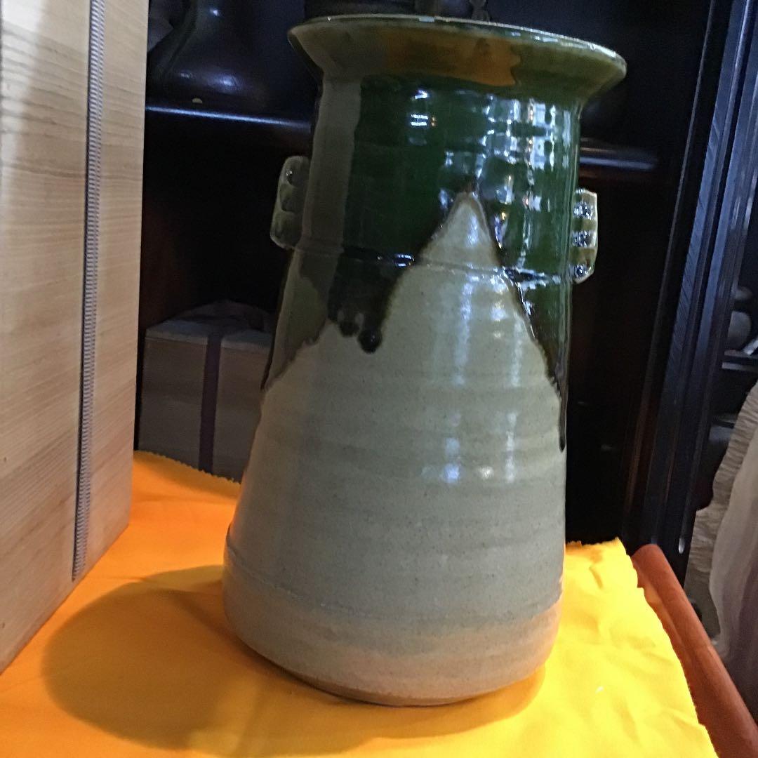 天子窯児島魂作初売り出しです❣️共箱付大花生け壺です❣️