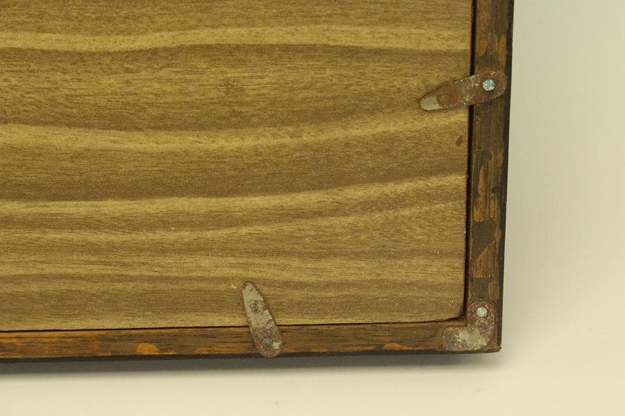 金工 春山作 刻 双鳩枝葉 額(A690)