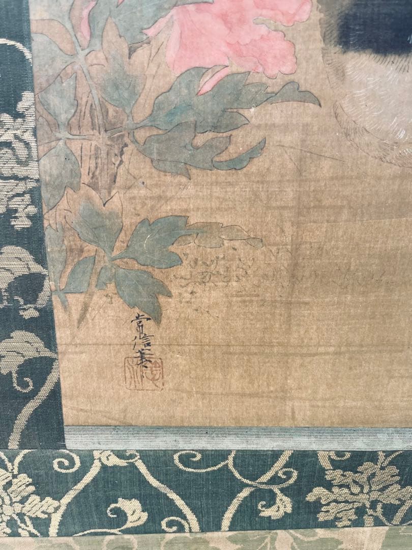 掛け軸　狩野常信 猫圖