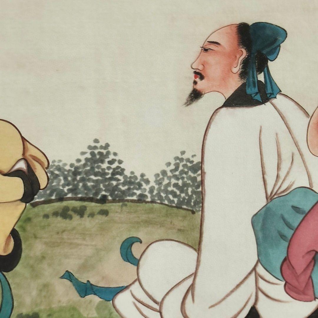 中国画 張大千 長松高士図 掛軸｜人物画｜紙本｜中堂サイズ｜床の間・和室装飾