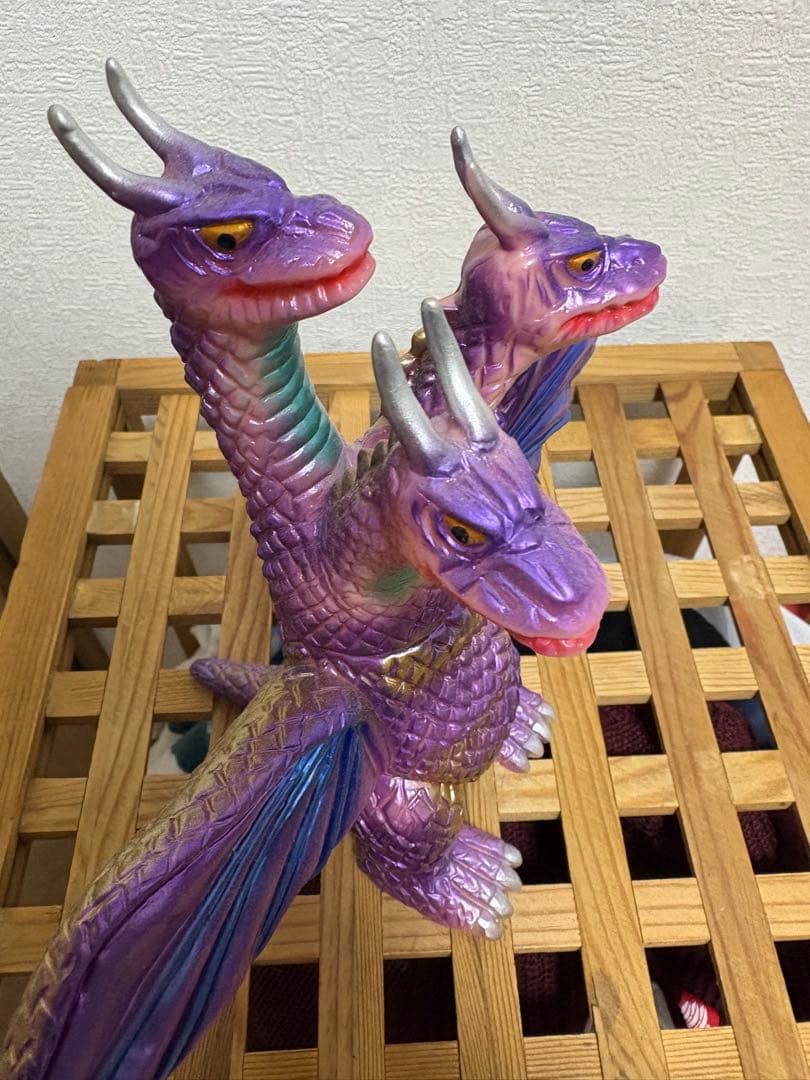 ブルマァク　キングギドラ パープル スタンダードサイズ ソフビ