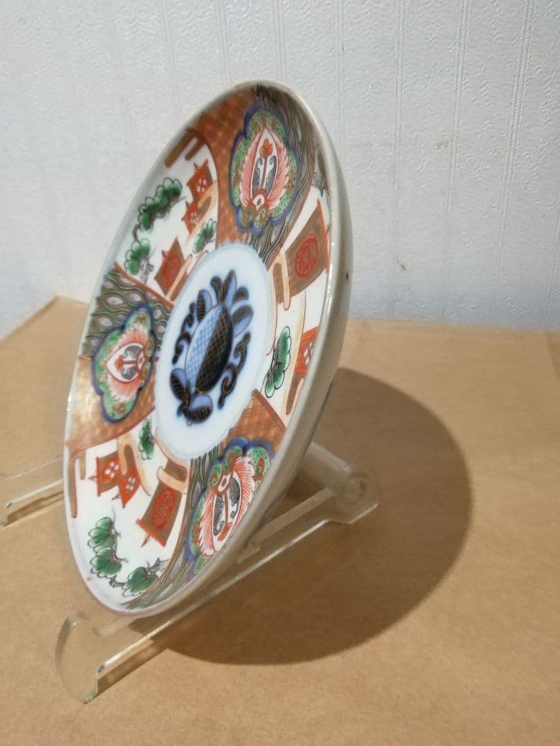 古伊万里色絵皿　S２５ー１