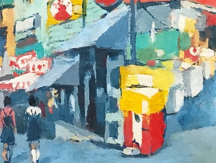 絵画 418 油絵/風景/街景/東京/渋谷/P10号