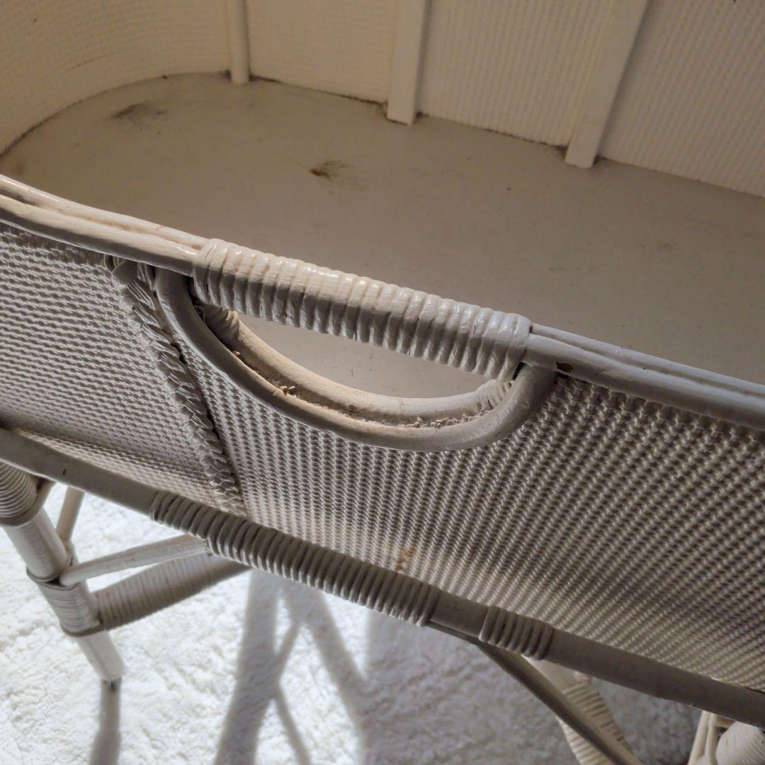 アンティーク　ベビーバスケット ホワイト　シャビーシック