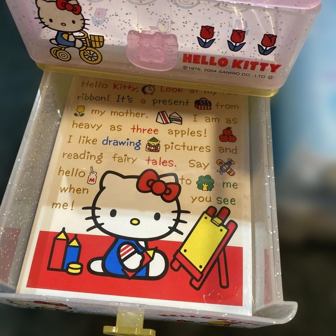 ハローキティ　小物入れ引き出し付き　レターセット　2004年製