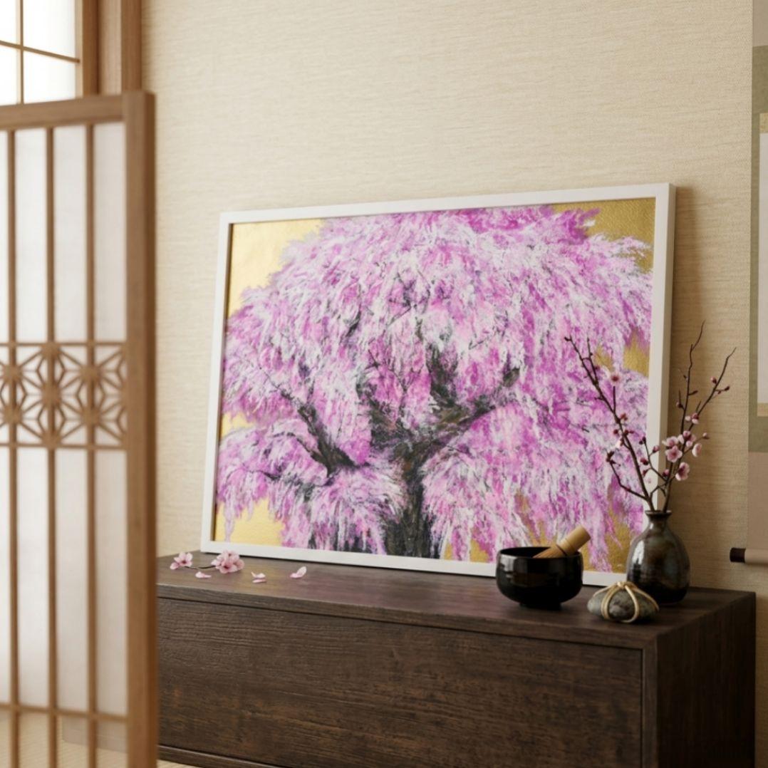 油絵 油彩 油彩画 絵 絵画【桜の大樹】
