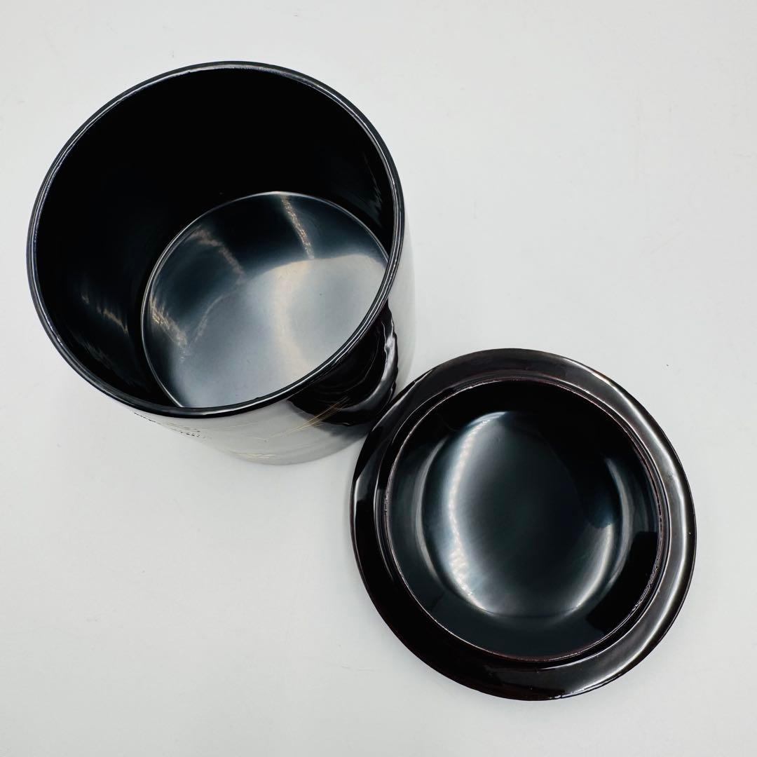 【宗景造　秋草蒔絵　金輪寿　棗　塗物　茶道具】共箱　骨董　アンティーク