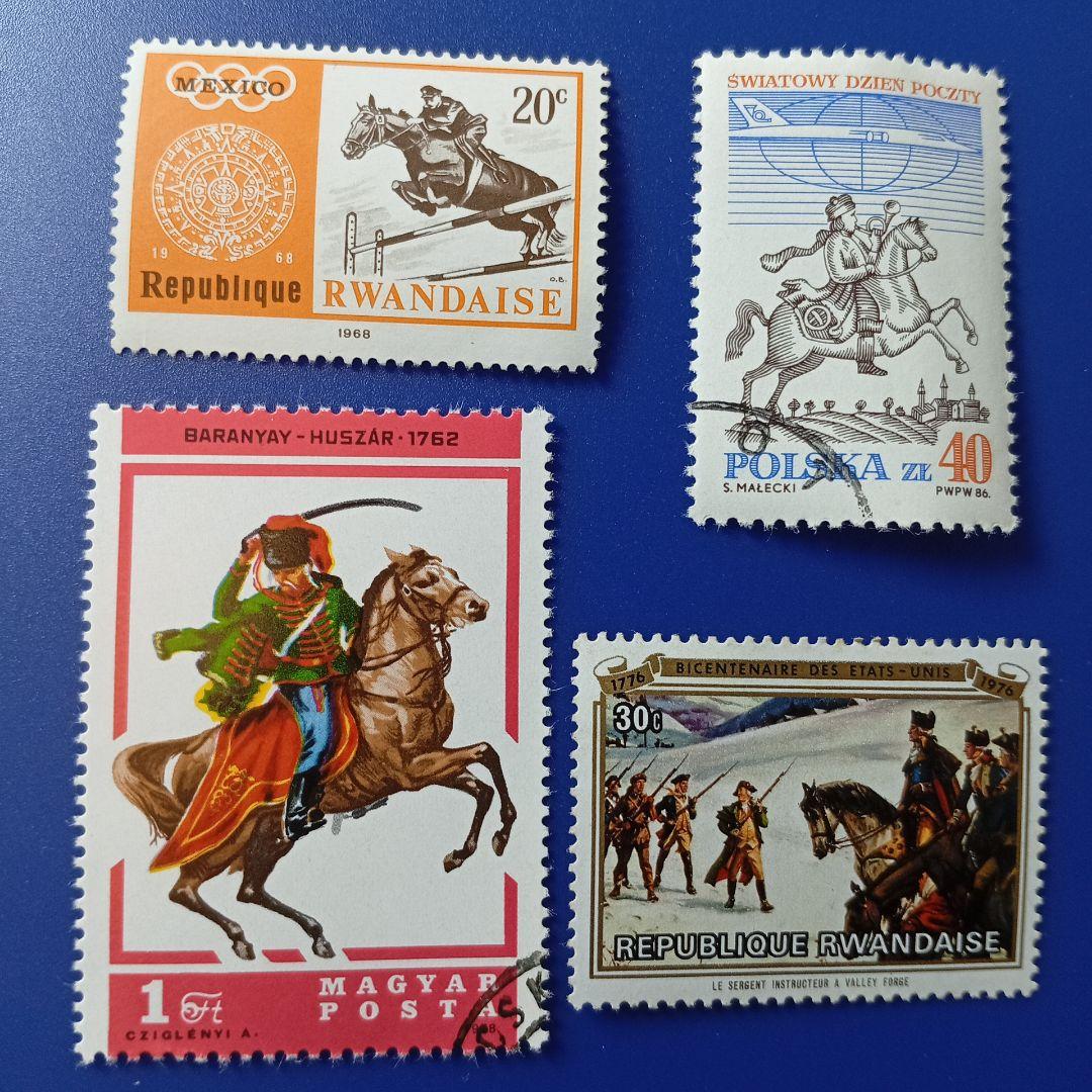3696 外国切手 国々 馬 シリーズ 3セット 未使用