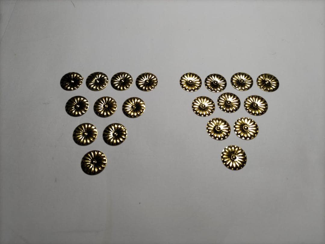 特別！【菊紋金具】4分ｘ100枚 （12ｍｍ）神殿、神輿、山車、真鍮金具です。
