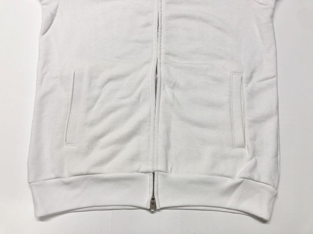 ○★新品未使用　PEARLY GATES　裏毛フルジップパーカー　5　白