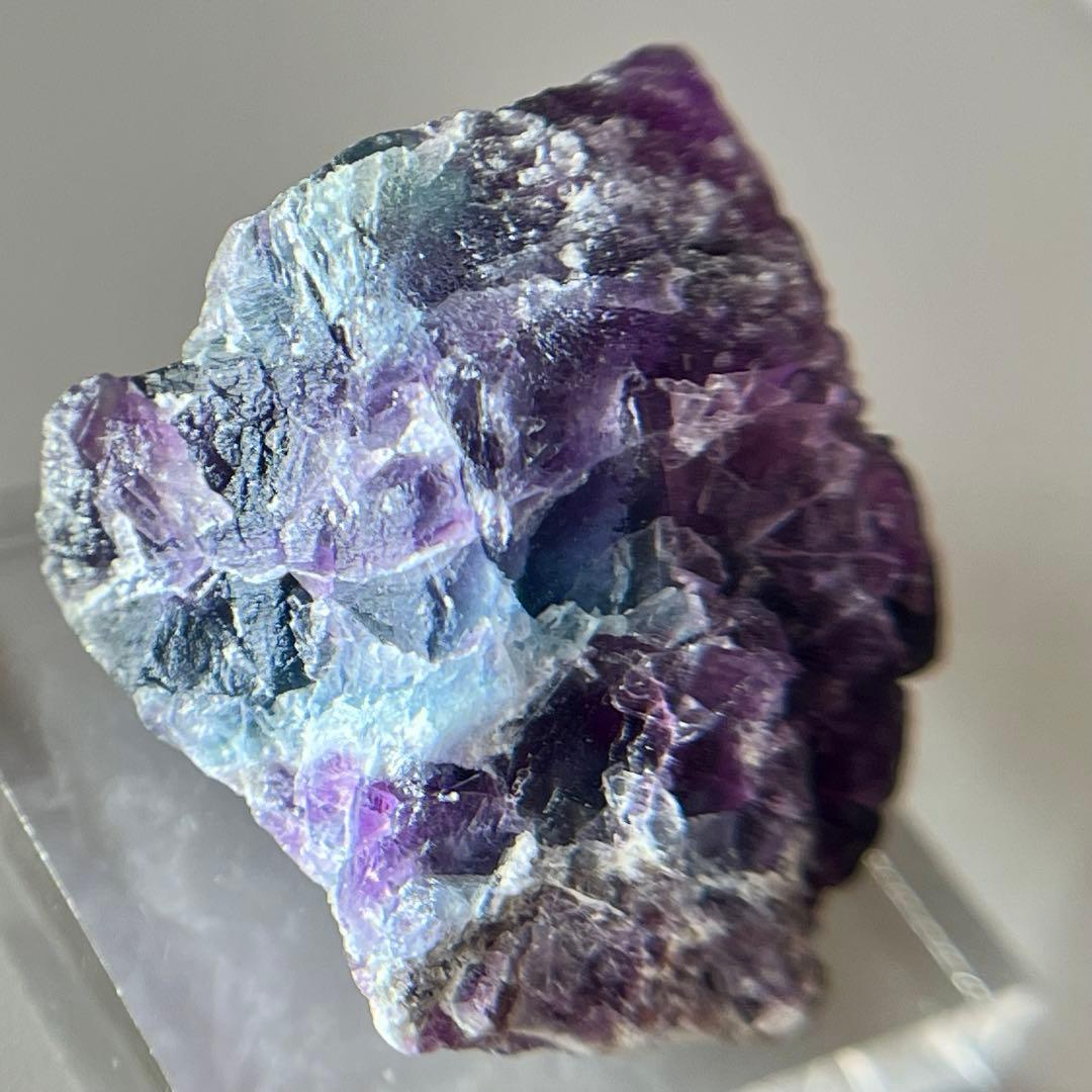 バイカラー フローライト 115.7ct 原石 パープル ブルー 鉱物 天然石