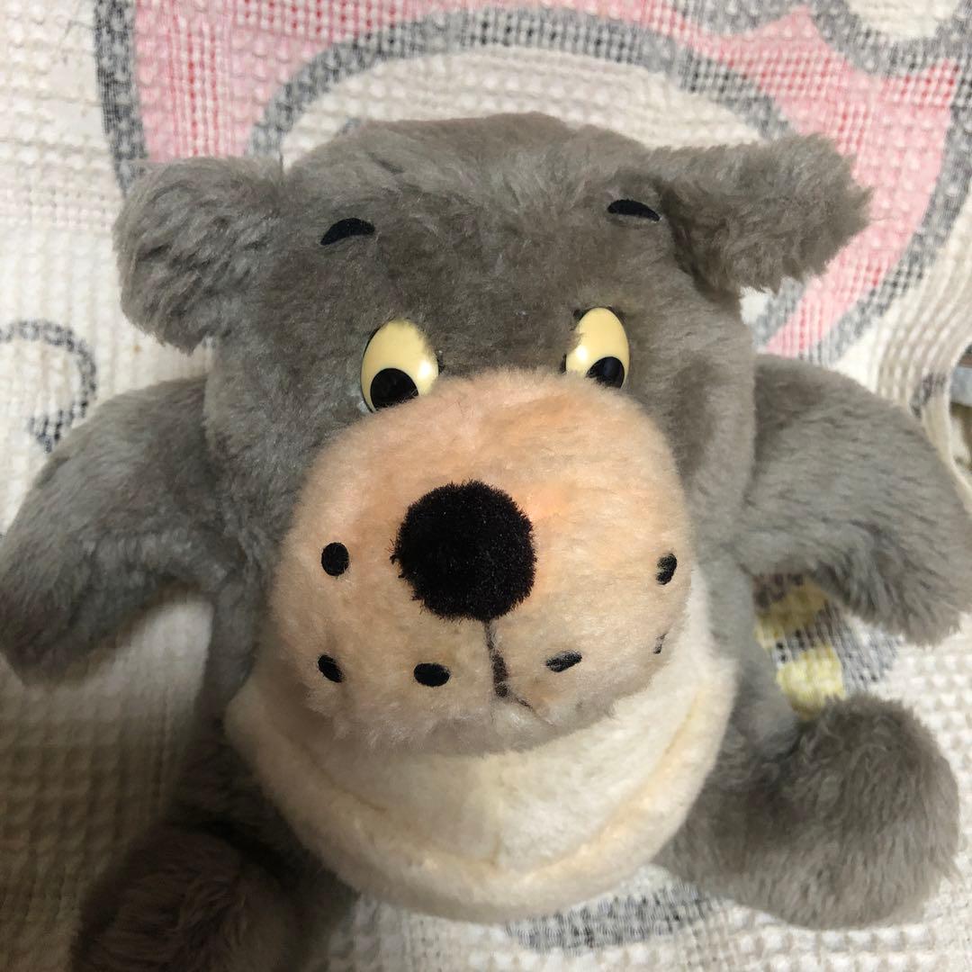 昭和レトロ　ヴィンテージ オオカミ　ぬいぐるみ　中古品　メーカー名不明