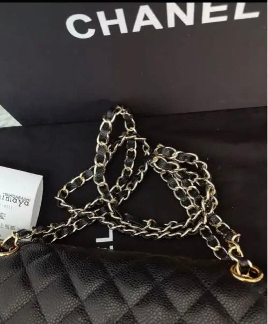 CHANEL ブラック キルティング ショルダーバッグ　ノベルティ