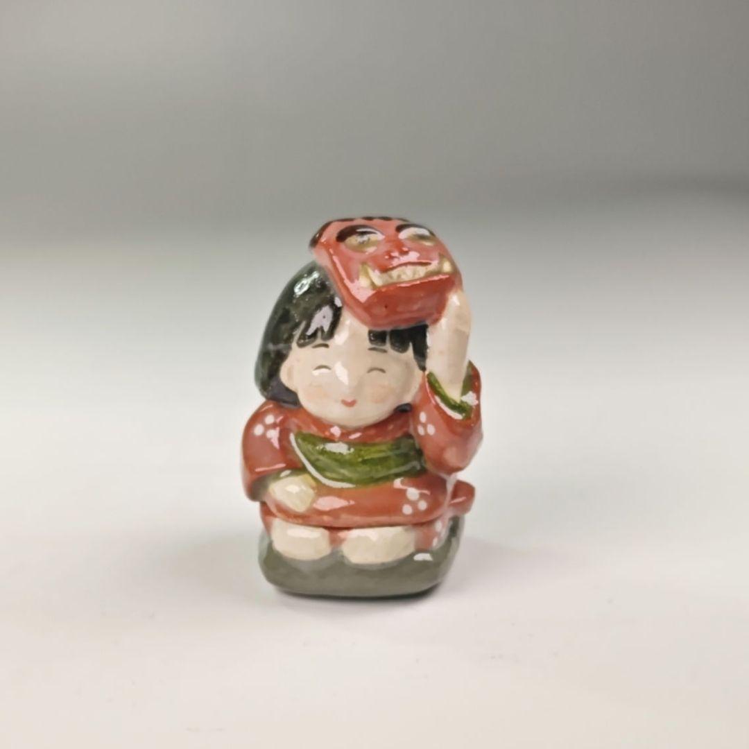 ウ315 香合『伊東桂楽造』『鬼はらい　香合　共箱　節分』茶道具