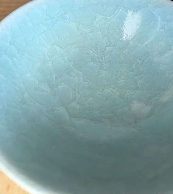 小笠原長春 青瓷茶碗 茶道具 共箱 美品 特選品