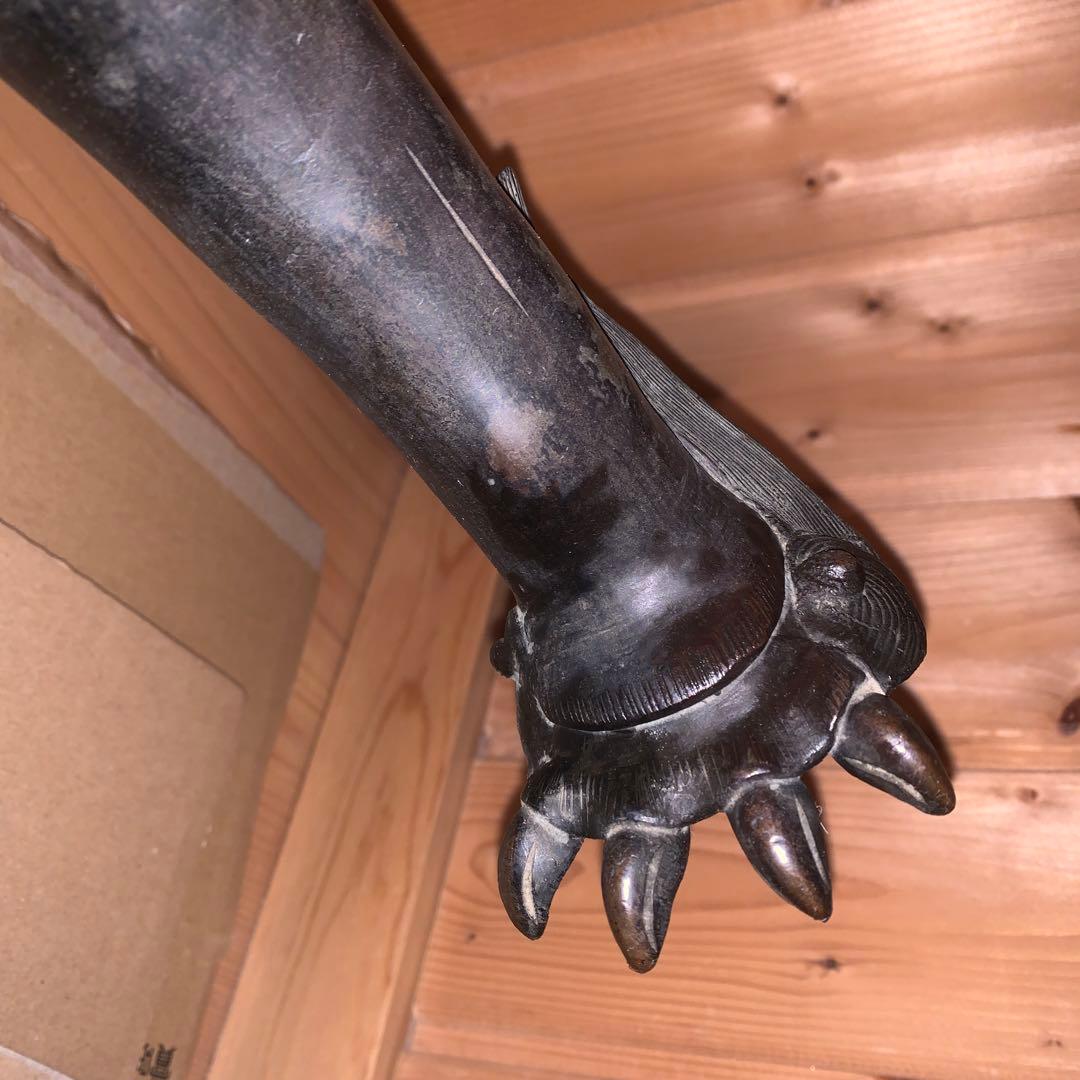 アンティーク 鋳物 大型 玉獅子 香炉シーサー 約18kg 骨董品