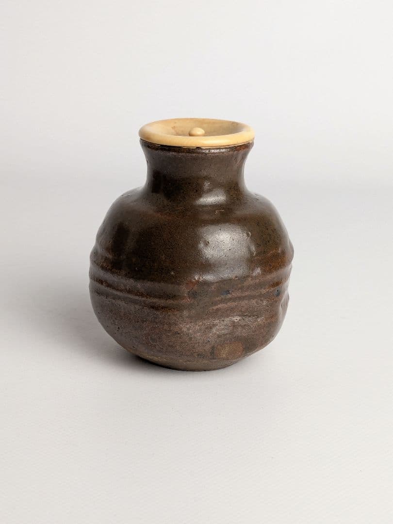 古高取茶入　仕覆、箱付　高取茶入　瀬戸茶入　唐物茶入