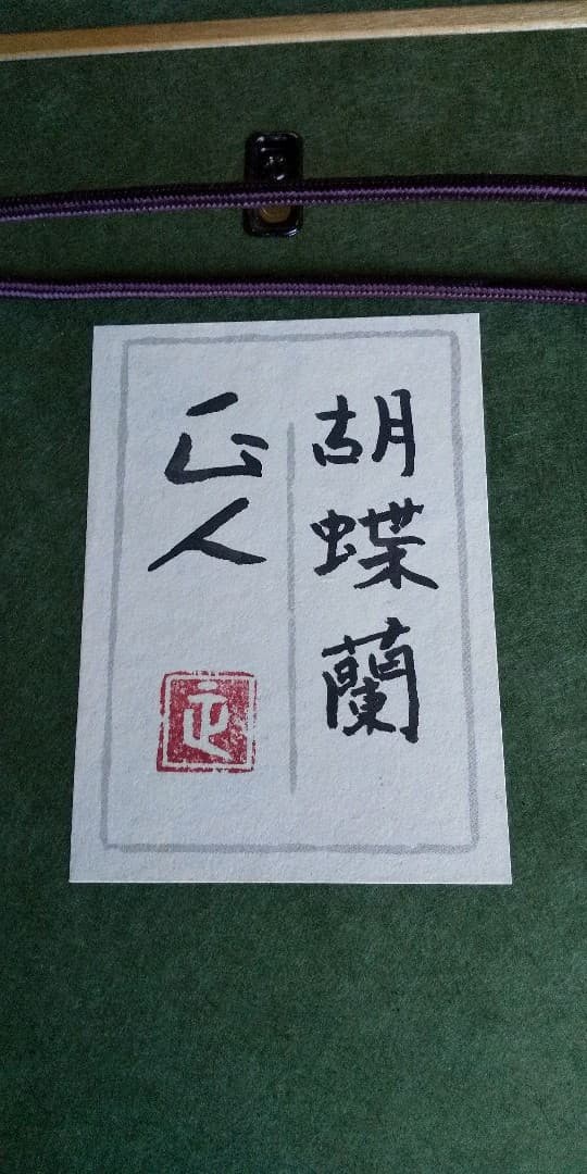 日本画 胡蝶蘭 森脇正人作 F6号　美術品　かわいいラン