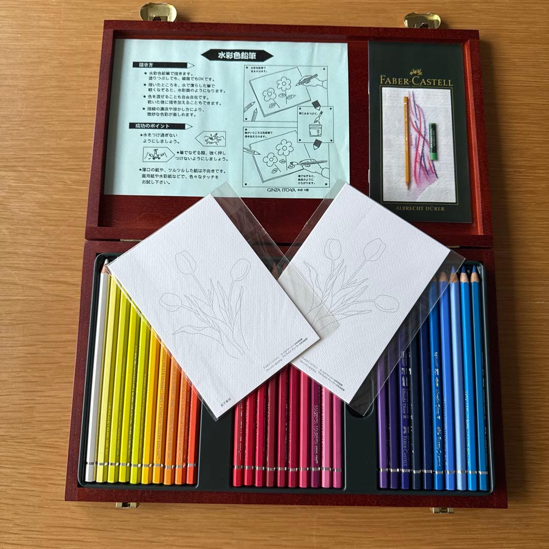 FABER-CASTELL木箱 60色セット色鉛筆 ファーバーカステル