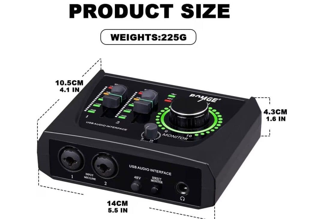 BOMGE ミニ 2 チャンネル USB オーディオ