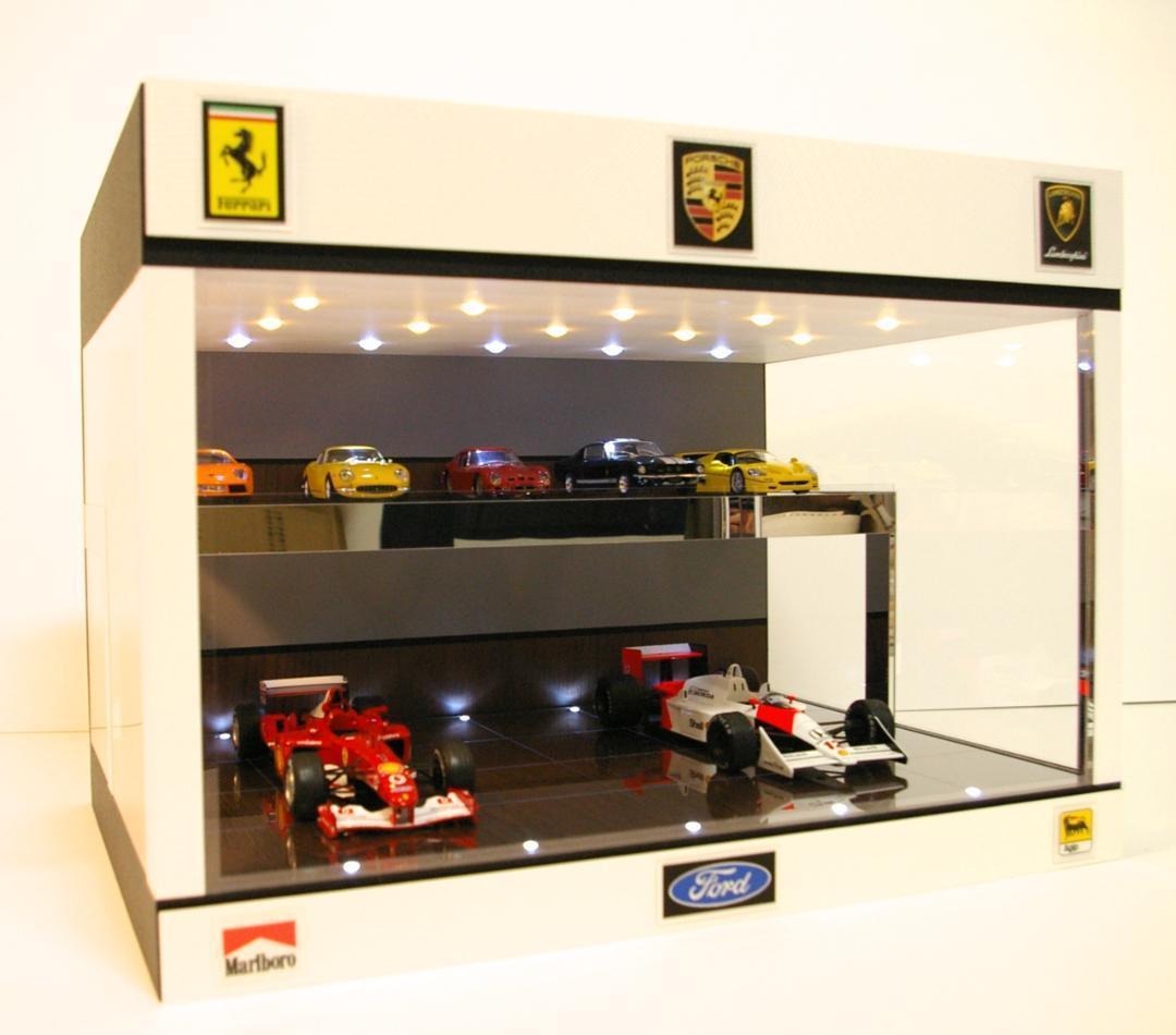 ミッツ・1/18〜1/43展示可・2段式ディスプレーBOX /ネオジオラマ