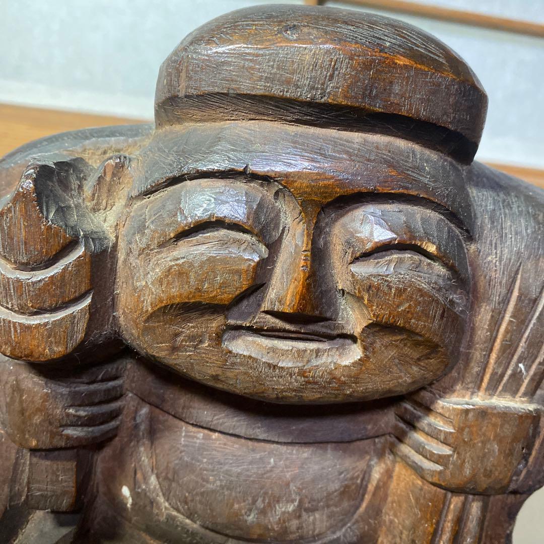 木彫正人作大黒天31cm17cm12cm