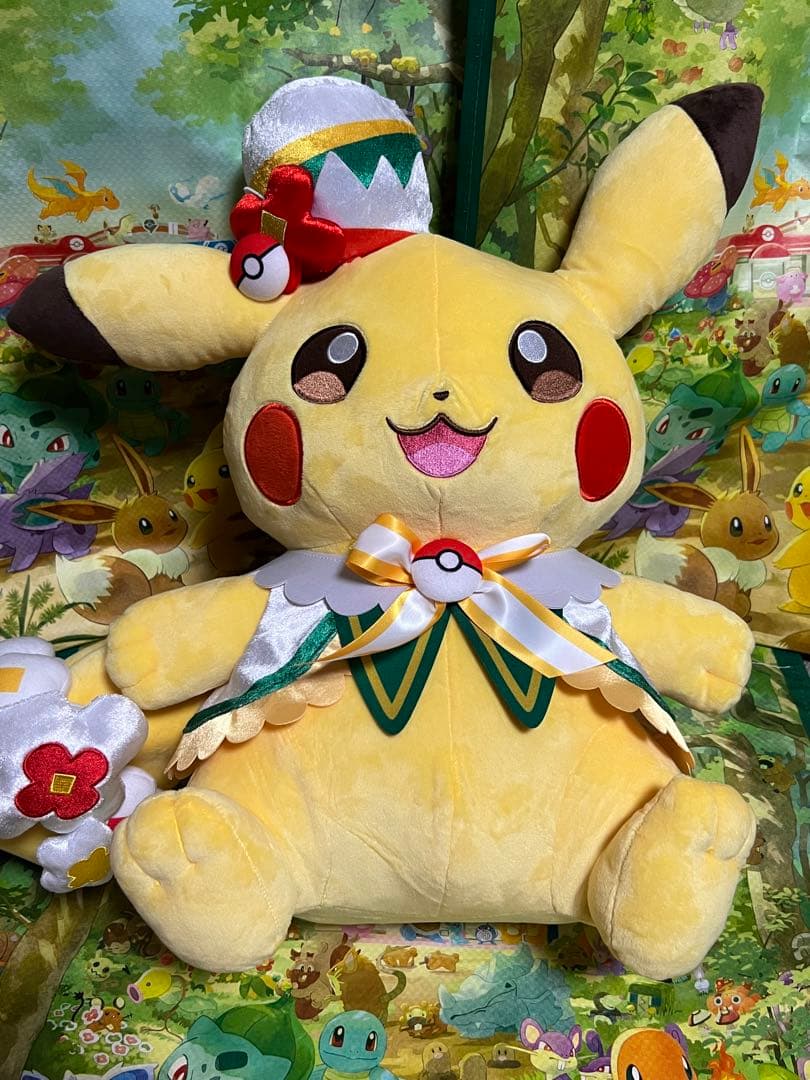 新品　ポケパーク　カントー　 ショップ　限定 ピカチュウ　ぬいぐるみ5体セット