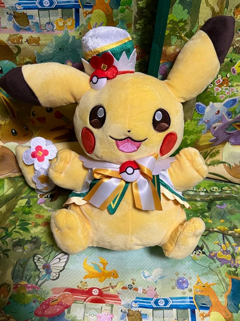 新品　ポケパーク　カントー　 ショップ　限定 ピカチュウ　ぬいぐるみ5体セット