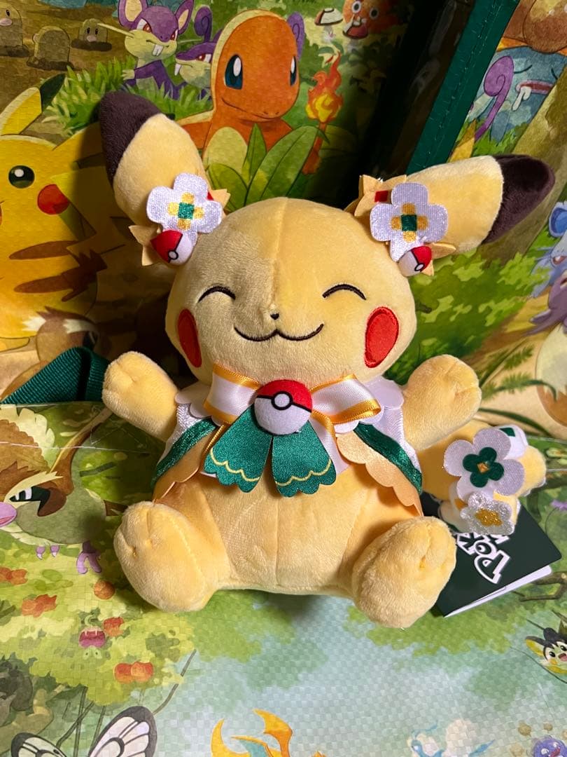 新品　ポケパーク　カントー　 ショップ　限定 ピカチュウ　ぬいぐるみ5体セット