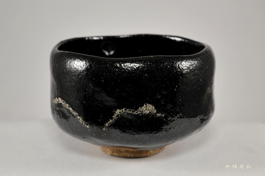 【argktgng】九代 大樋長左衛門 黒茶碗 共箱 茶道具
