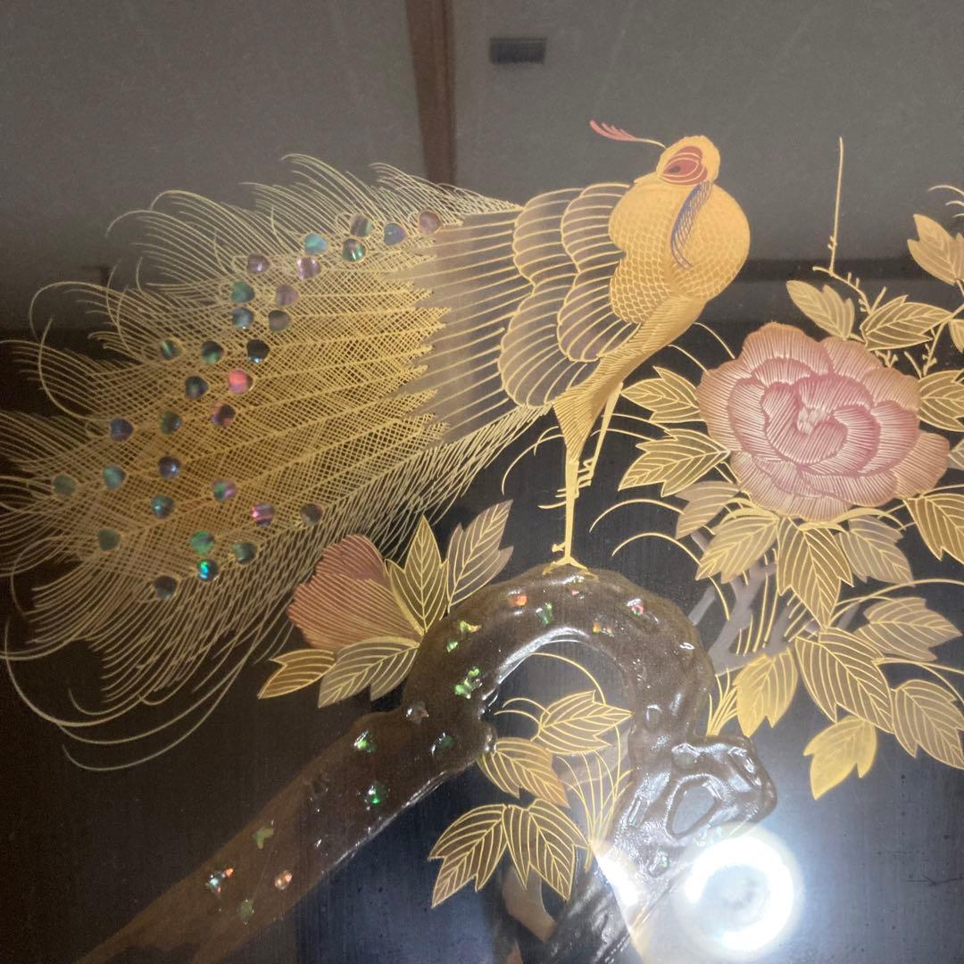 【商品】螺鈿工芸美術品 孔雀 日本芸術骨董品古美術