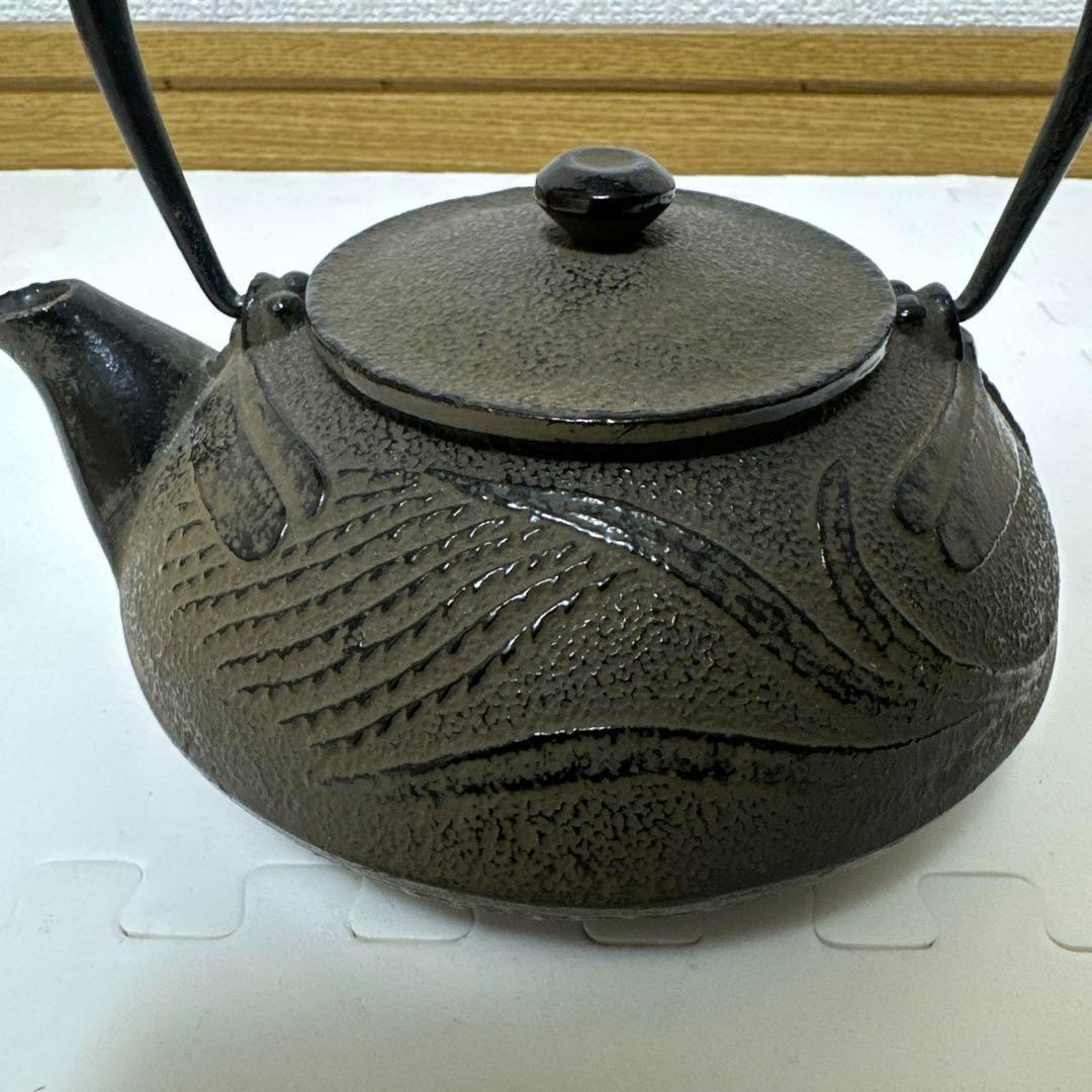 【希少】南部鉄器　急須　宝生堂　とんぼ　茶漉し付き　6.6mm