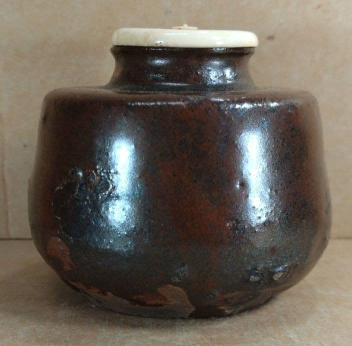 【本物保証】瀬戸茶入 裏千家十四代淡々斎箱 仕覆付 毎日オークション取扱品